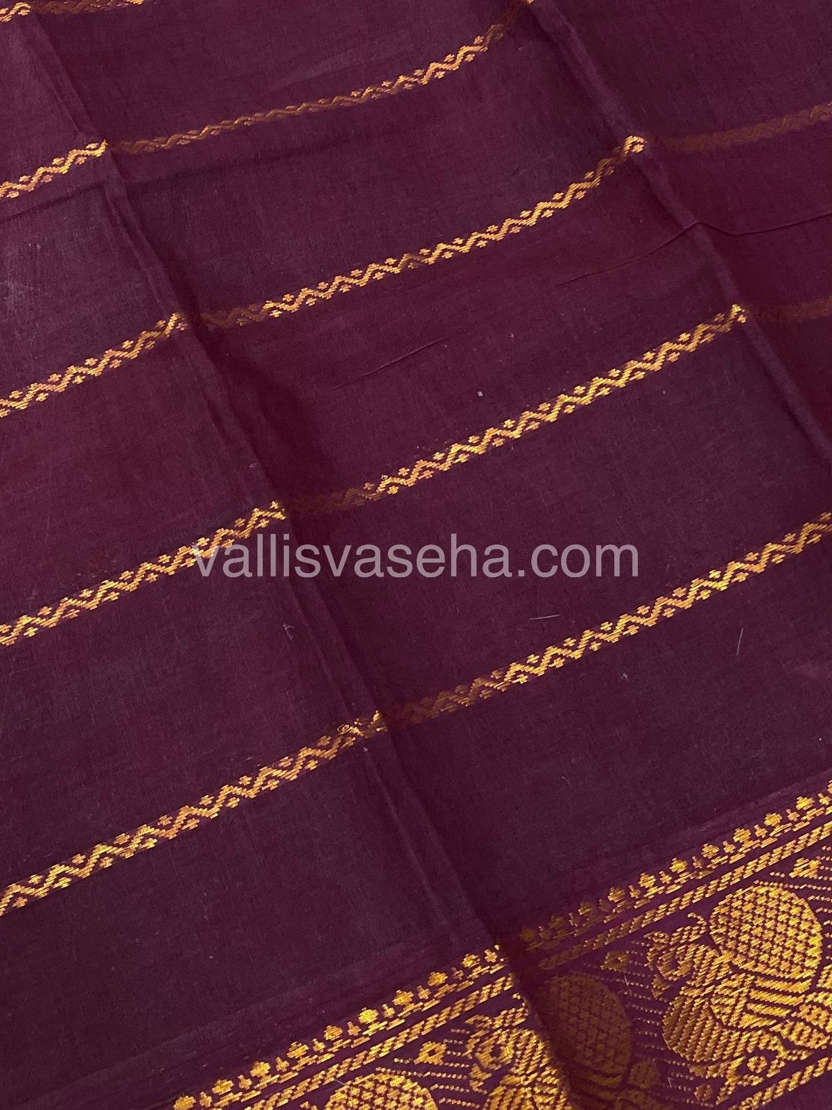Sungudi Cotton Saree - Tamil Letters Print - VVSTP001