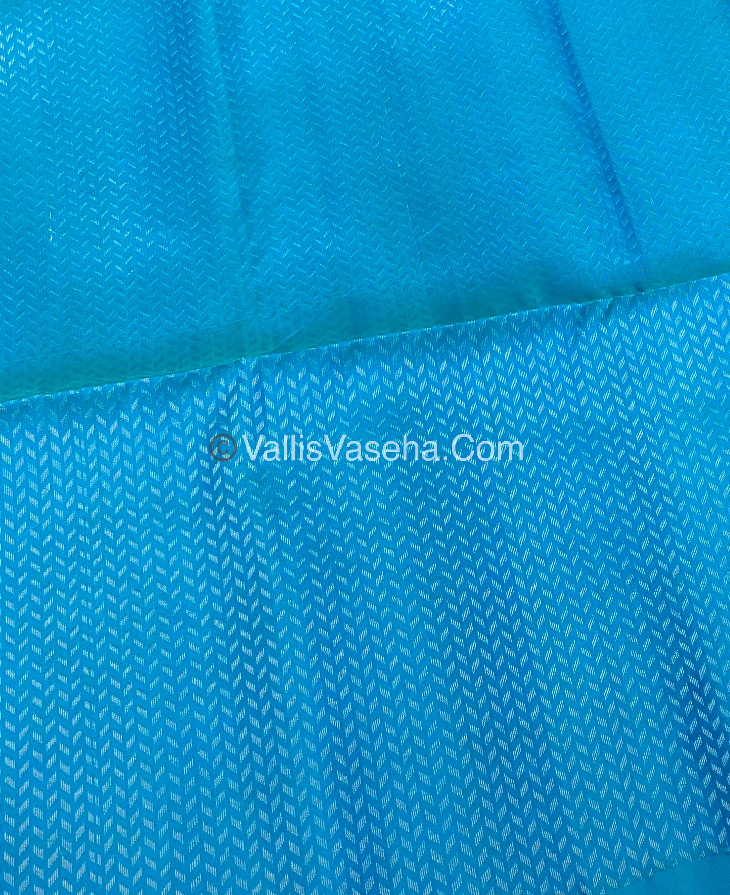 Pure Soft Silk Saree - Light weight - Border Less - Navy Blue & Blue - VVPSS035