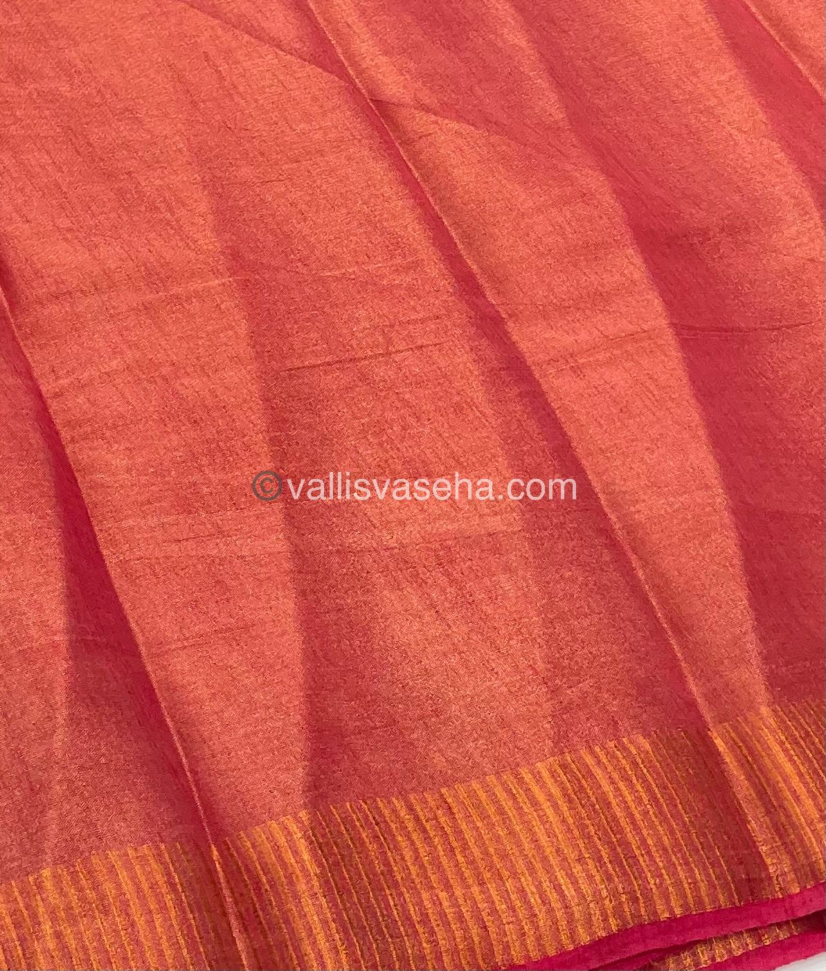 Semi Tussar Silk - Red Shade - VVSTS001