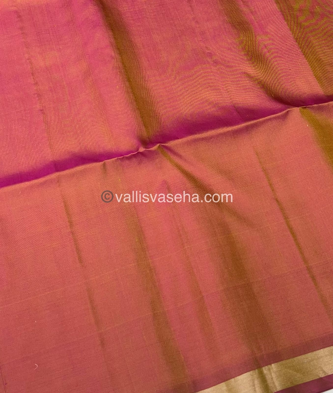 Pure Soft Silk Saree -Half Gold Zari Border - VVPSS032