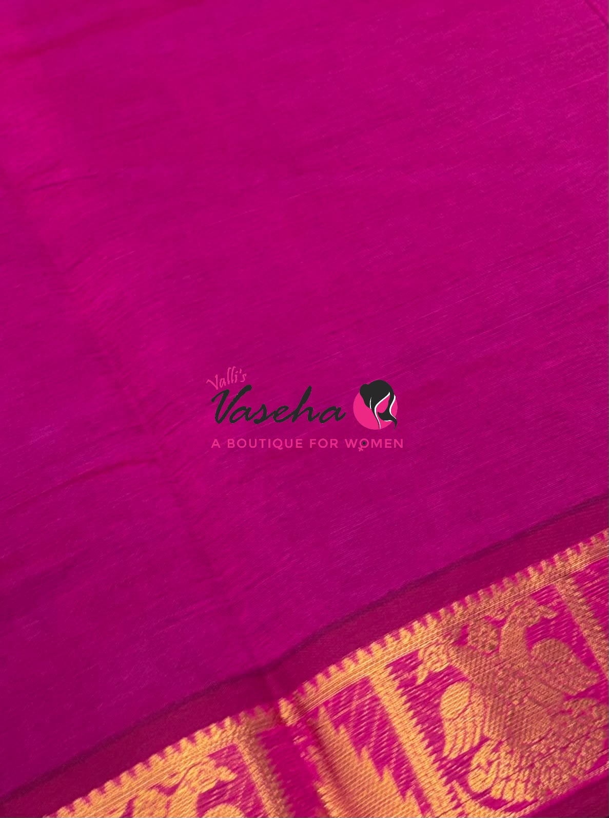Semi Silk Cotton Saree - Small Zari Butta - Retta Mayil Border- VVSSC015