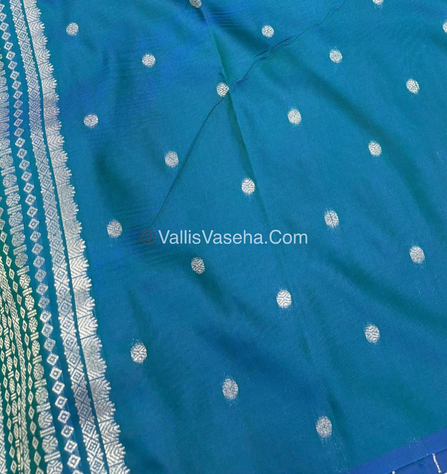 Semi Soft Silk - Peacock Blue Shade -VVSSS016