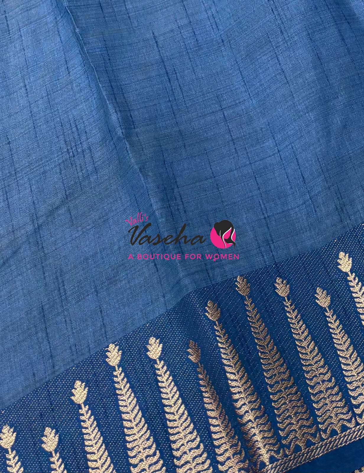 Semi Tussar Silk Saree | Blue Shade |VVSTS050