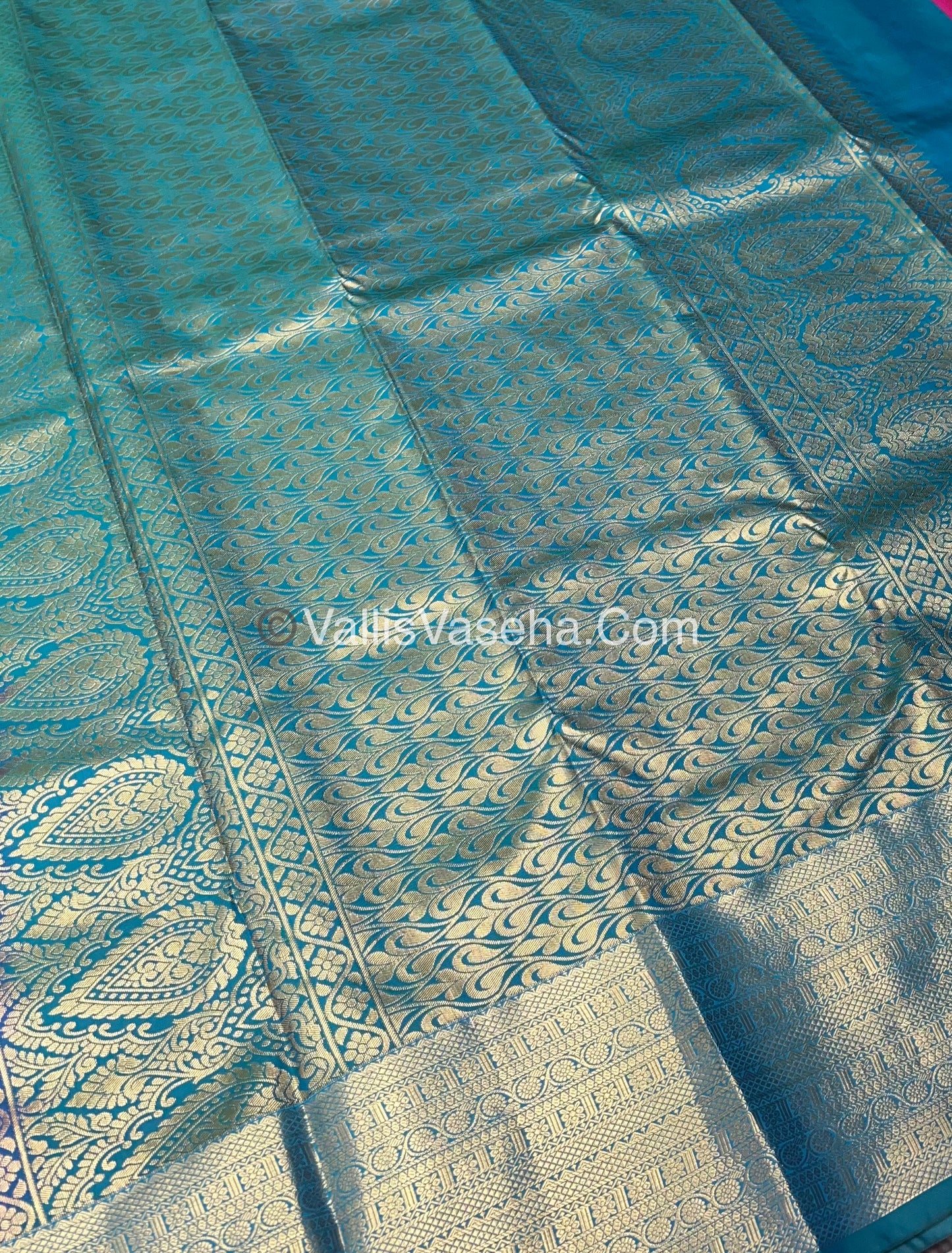Semi Kanchipuram Silk - Vairavoosi Pattern - VVSKS001