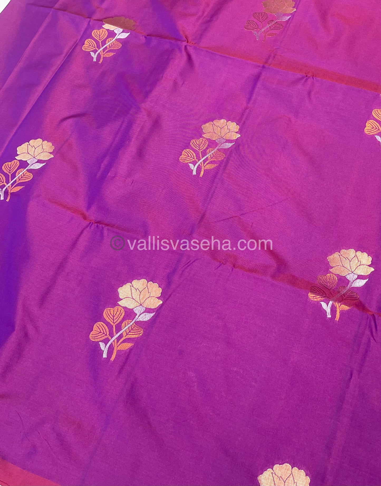 Semi Soft Silk - Border less - Purple Shade -VVSSS007