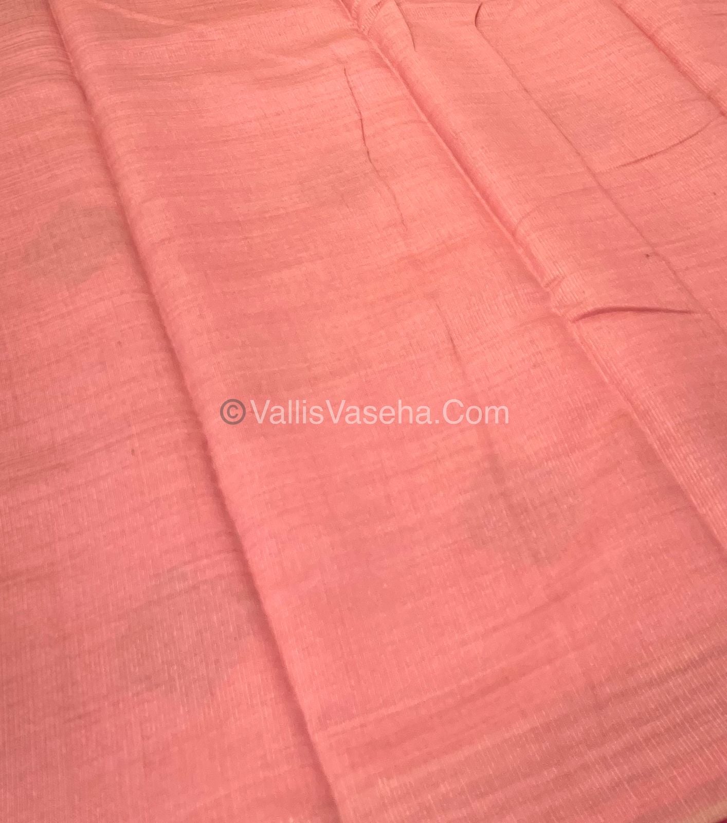 Semi Tussar Silk Saree - Light Peach shade - VVSTS016