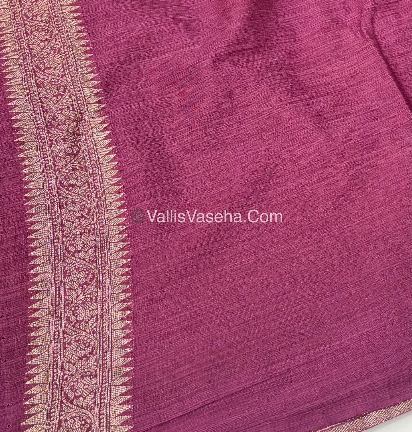 Banarasi - Heritage Silk - Semi Kathan Silk - Onion Pink Shade - VVBHS003