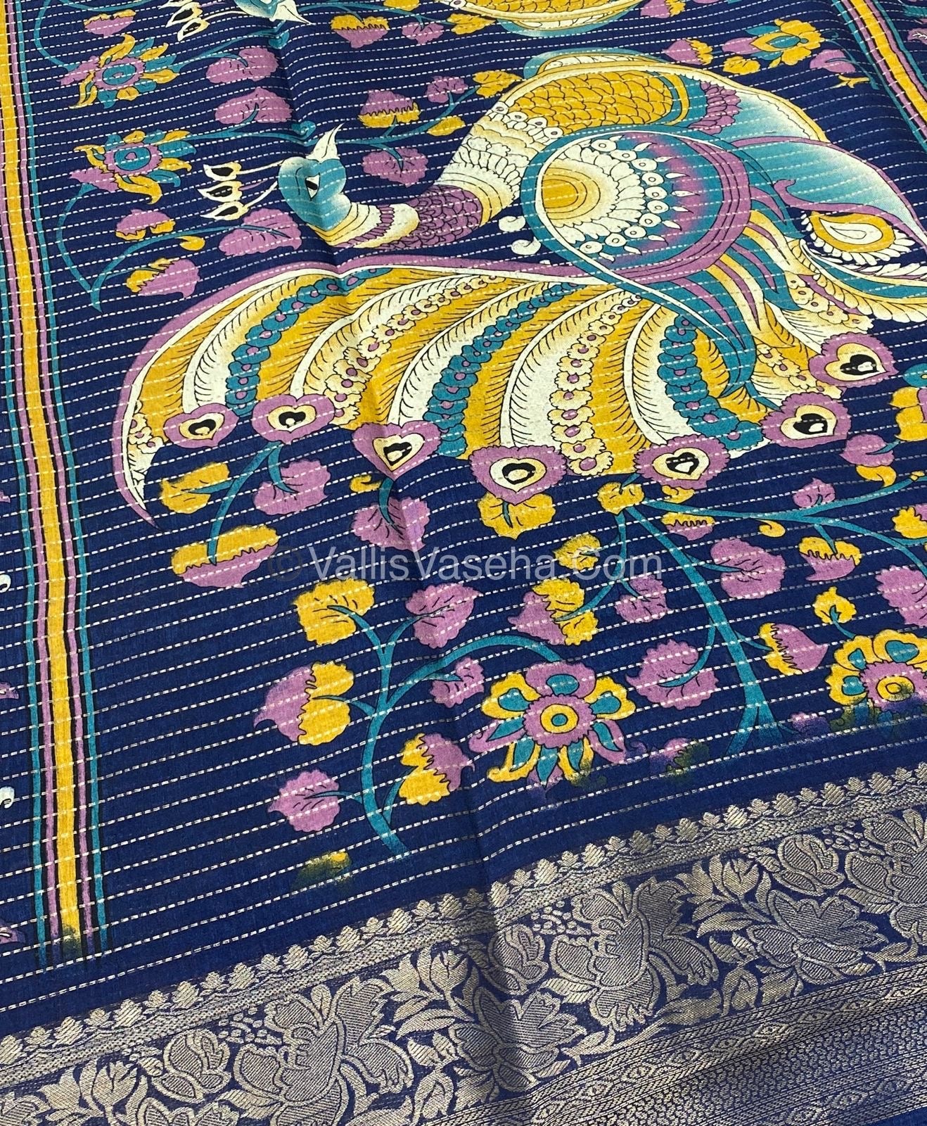 Semi Binny Silk - Vaira Voosi Design and Leaf prints - VVSDS005