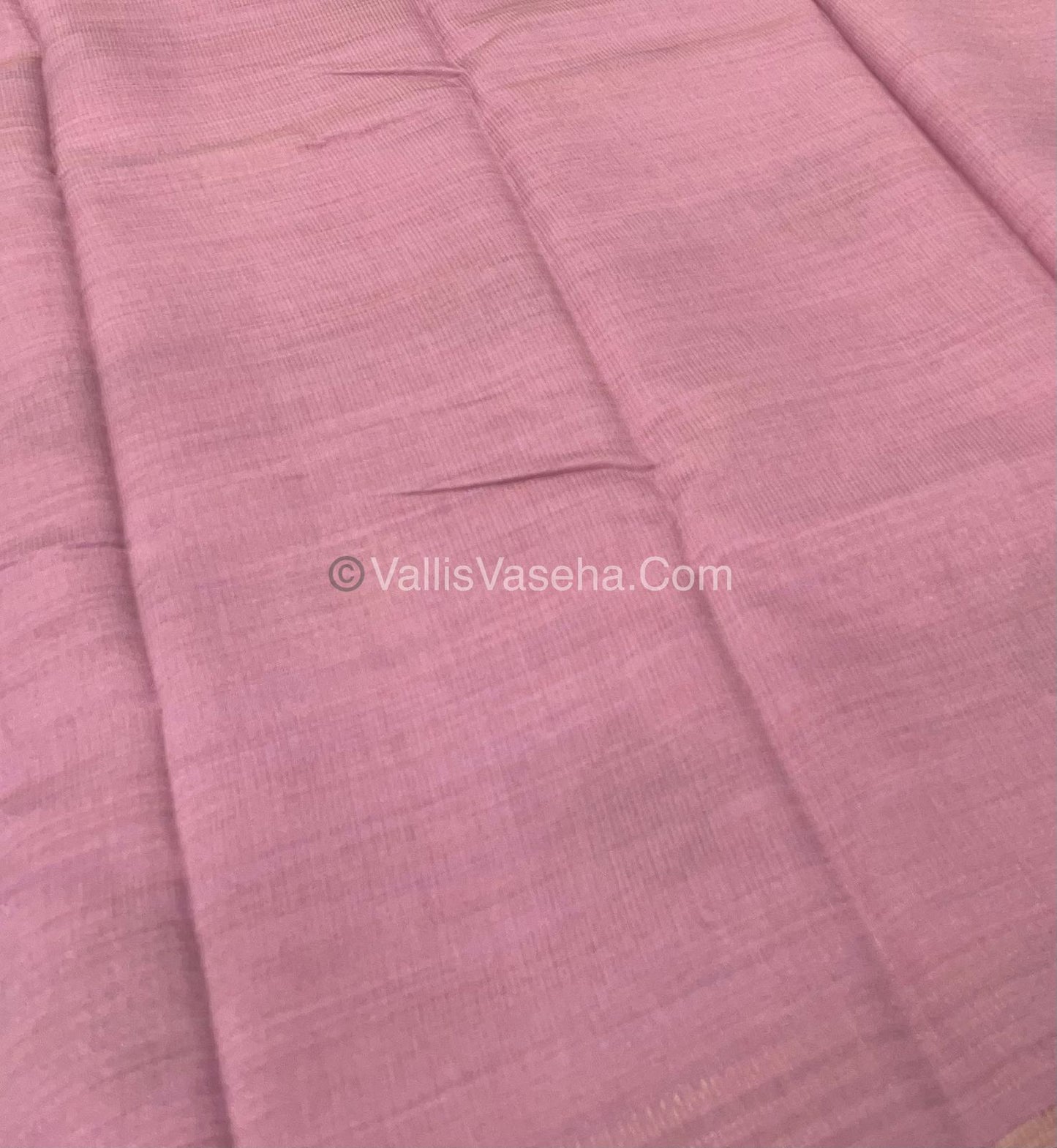 Semi Tussar Silk Saree - Baby Pink Shade - VVSTS016