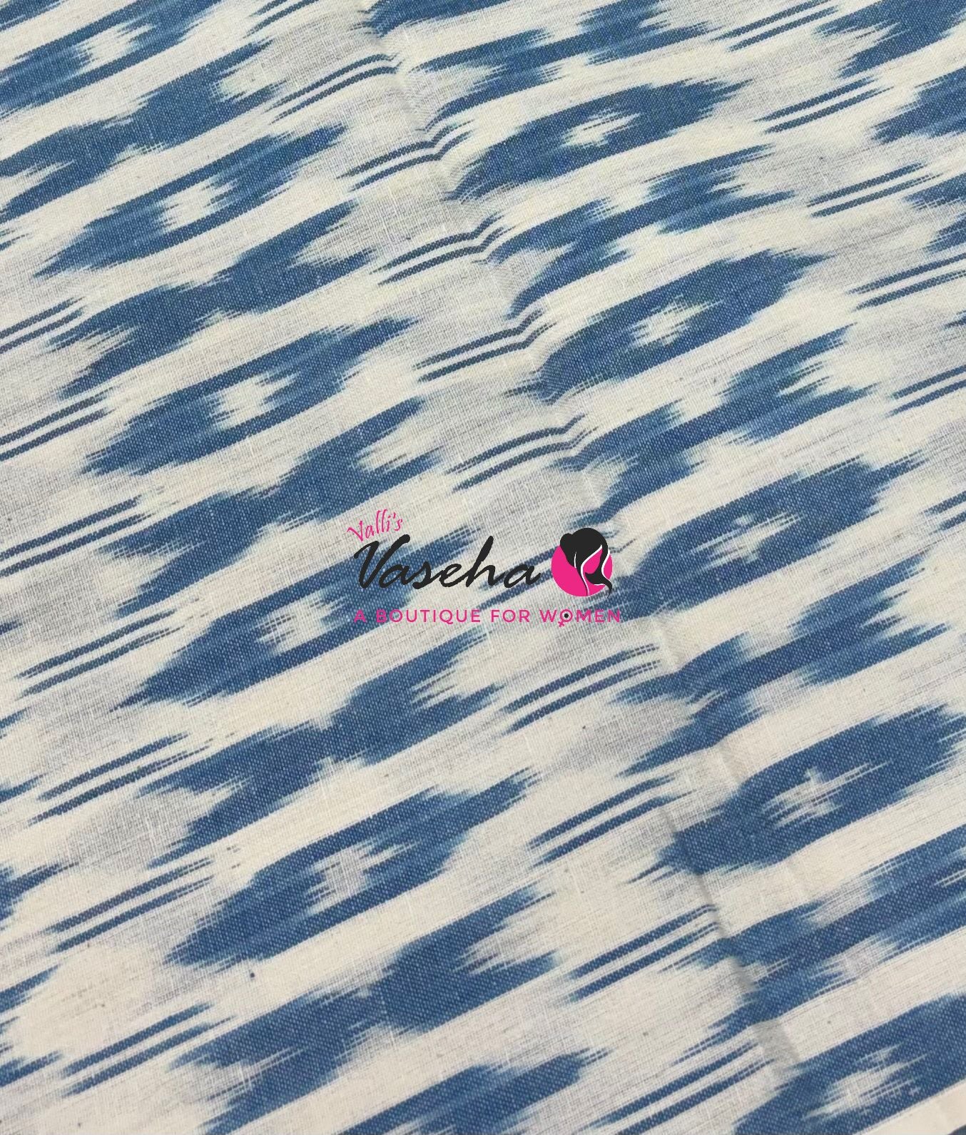 Ikkat Mercerised Cotton Saree - Single Ikkat - VVIKS001
