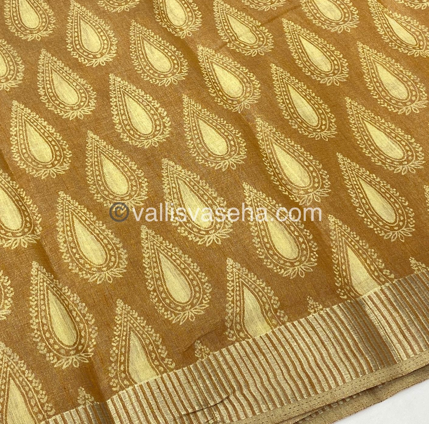 Semi Tussar Silk - Mustard Shade - VVSTS006