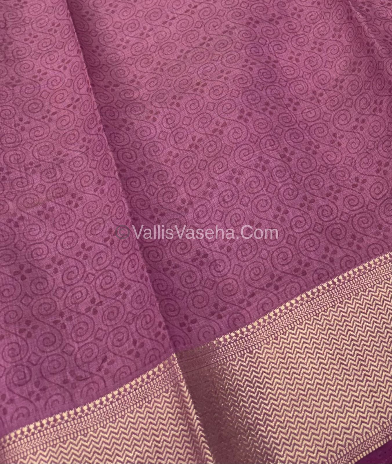 Semi Tussar Silk Saree - Ikkat / Pochampally Design - Onion Pink Shade - VVSTS034