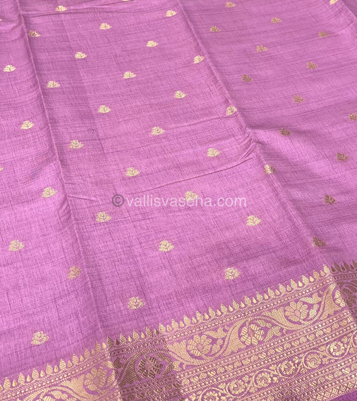 Semi Tussar Silk Saree - Light Onion Pink Shade - VVSTS008