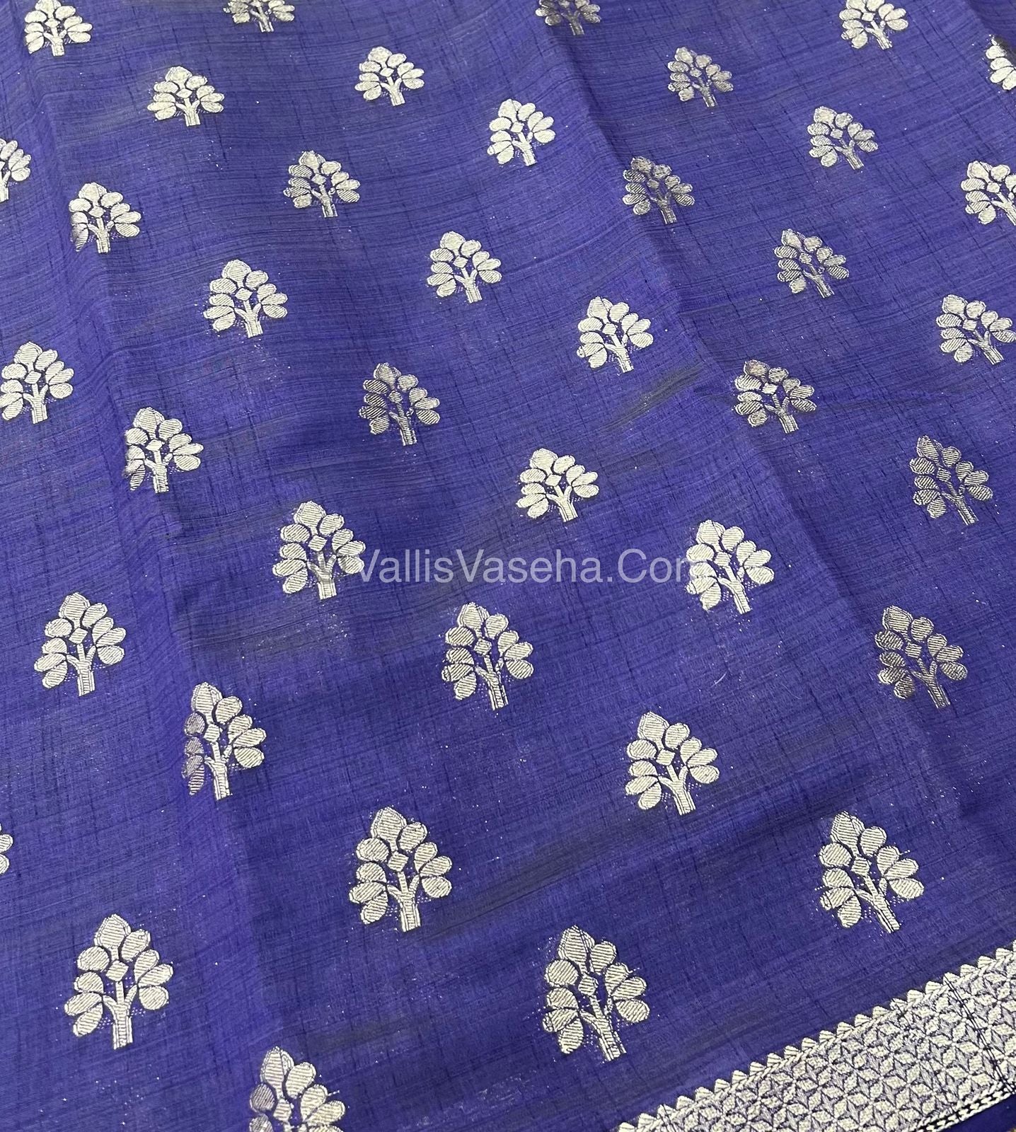 Semi Tussar Silk Saree - blue Shade - VVSTS009