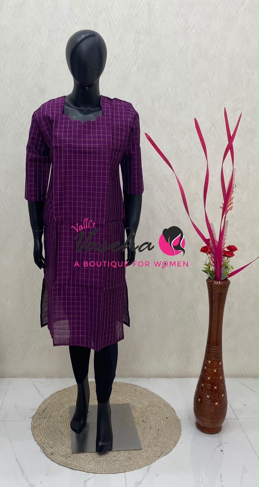 Ready Made - Semi Raw Silk - Kurti - VVSRK003
