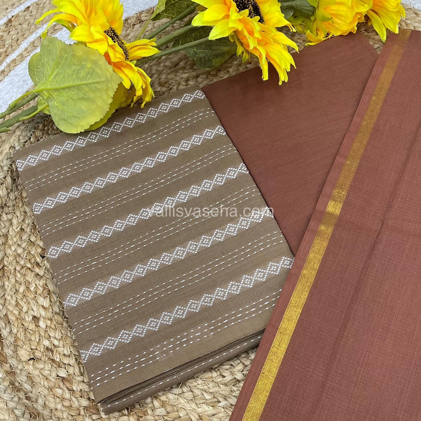 Salwar Material - Pure Cotton - Jacquard Design Set - VVJSM001 - 108275