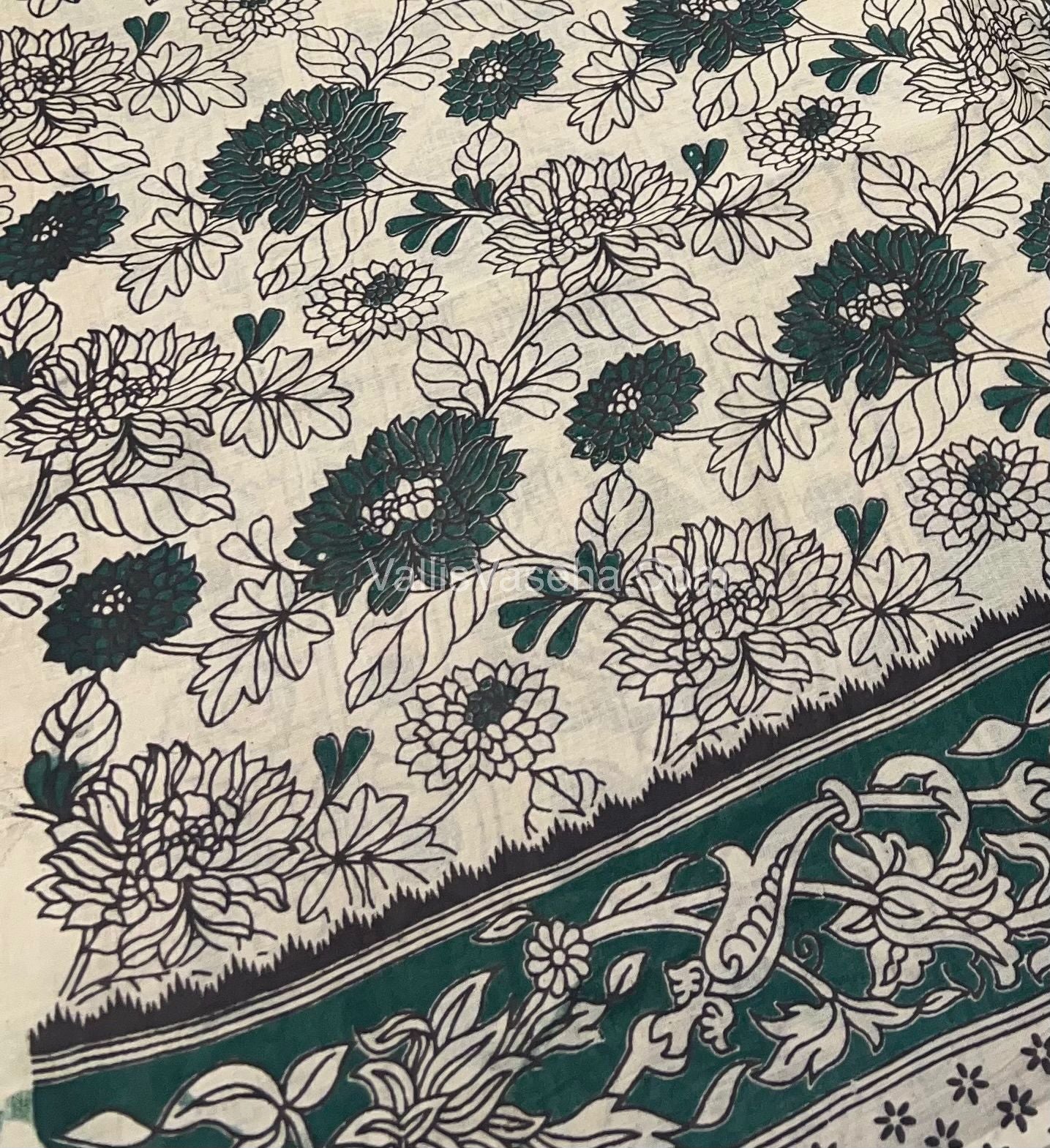Pure Kalamkari Cotton Saree - VVPKC002