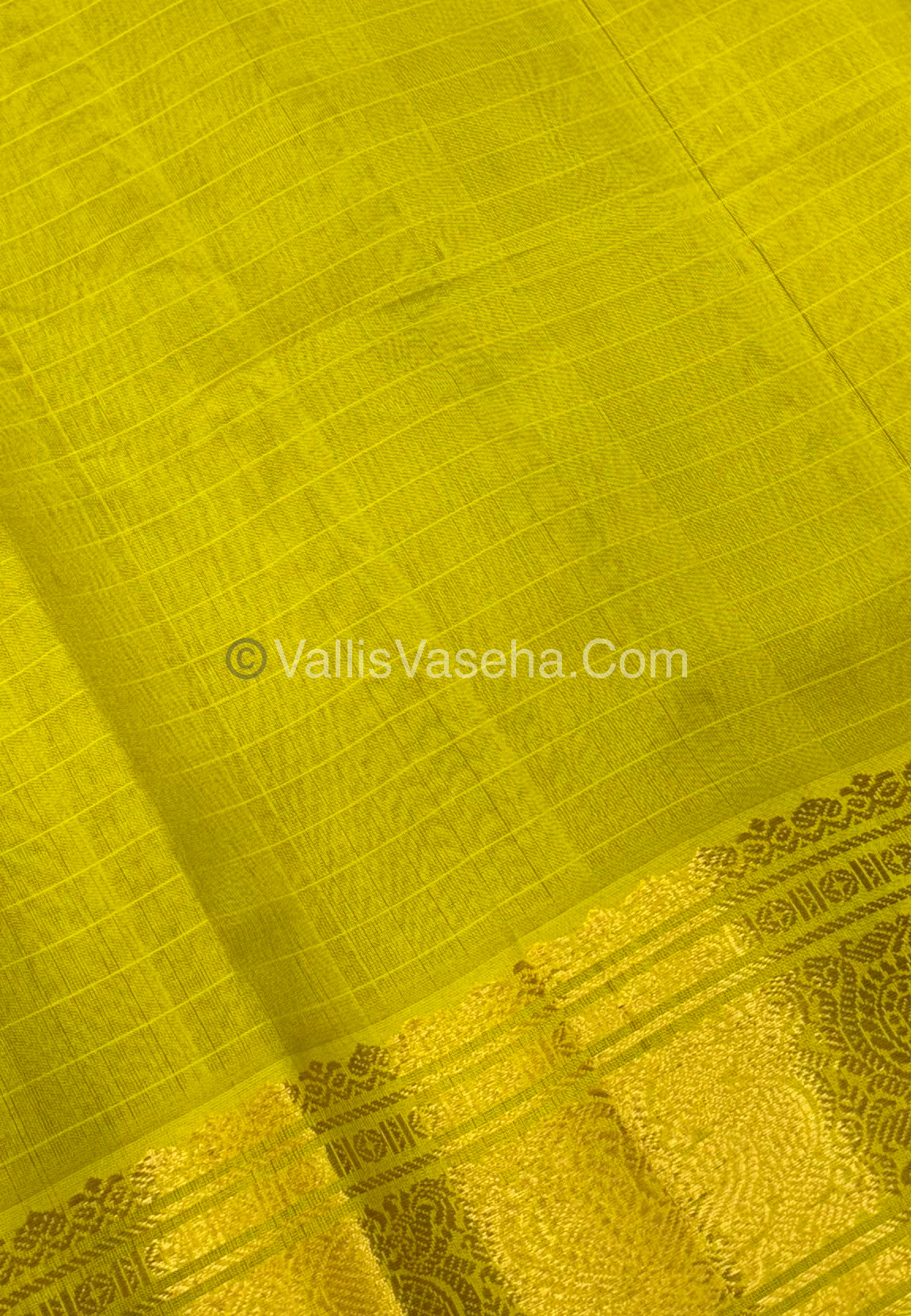 Pure Silk Cotton Saree - Purple With Lemon Yellow Shade - Lakshadeepam Design - VVPLD001