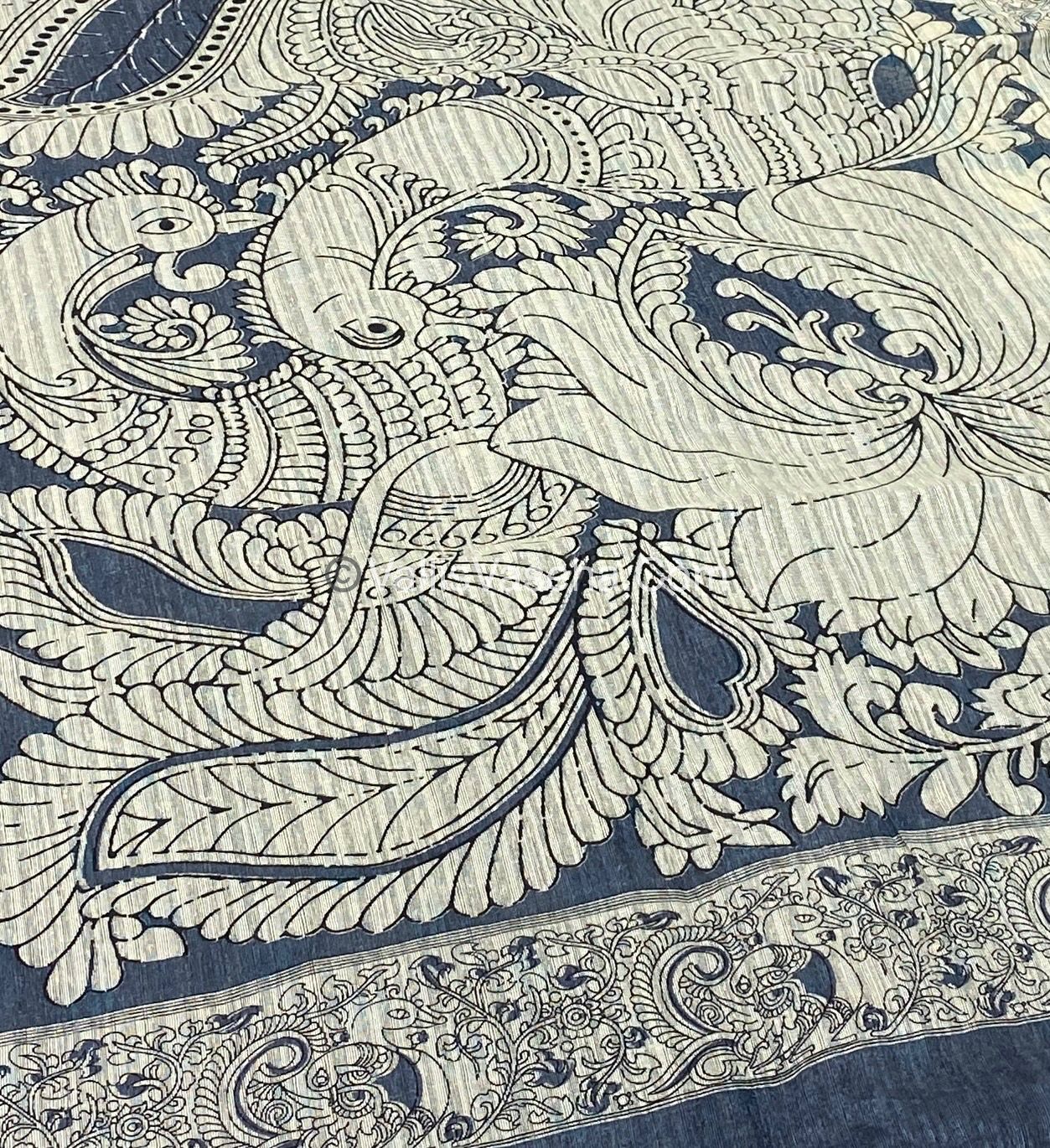 Jute Mixed Cotton Saree | VVJCS001