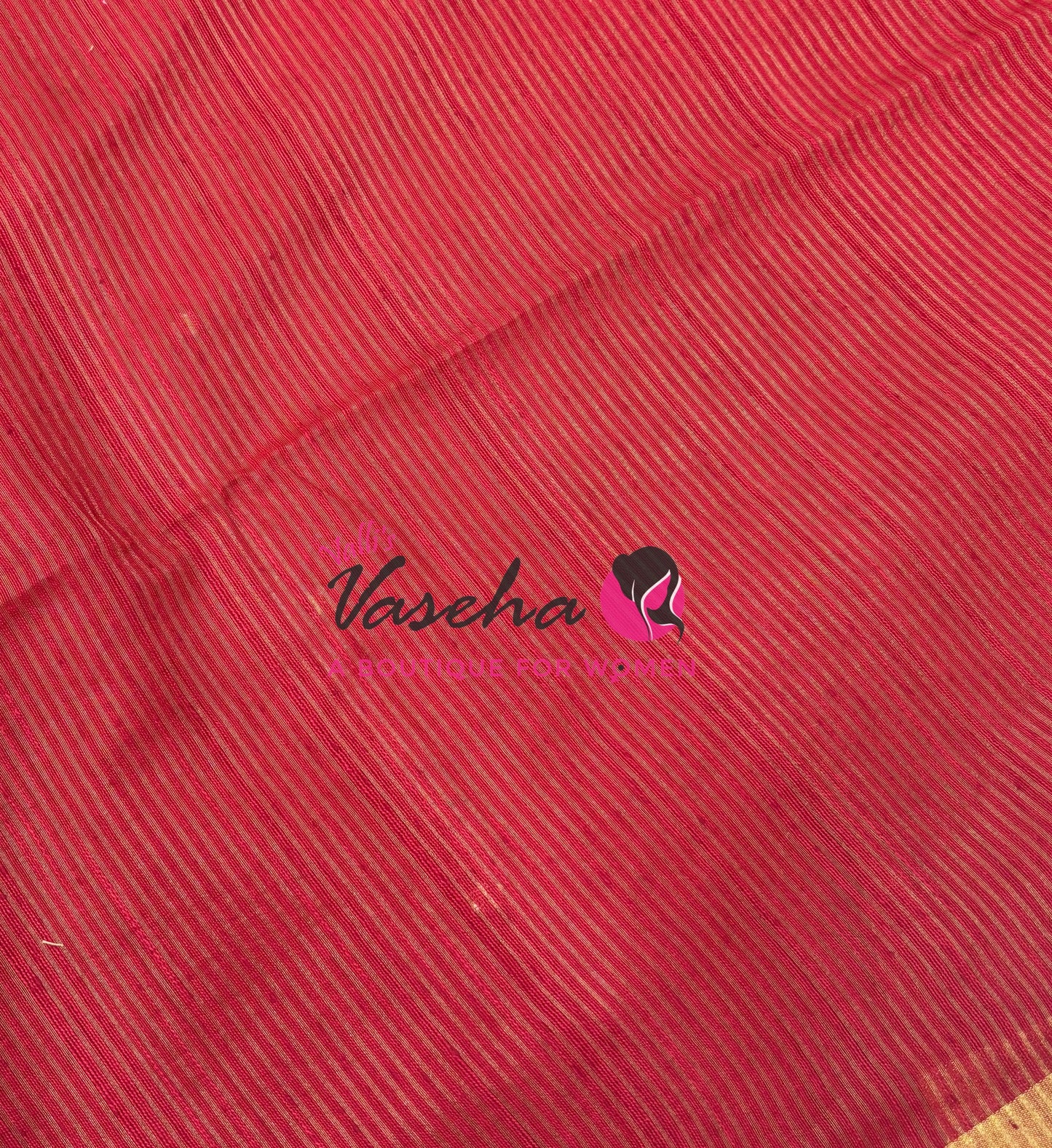 Semi Duppion Tussar Silk Saree | Red Shade |VVSDT001