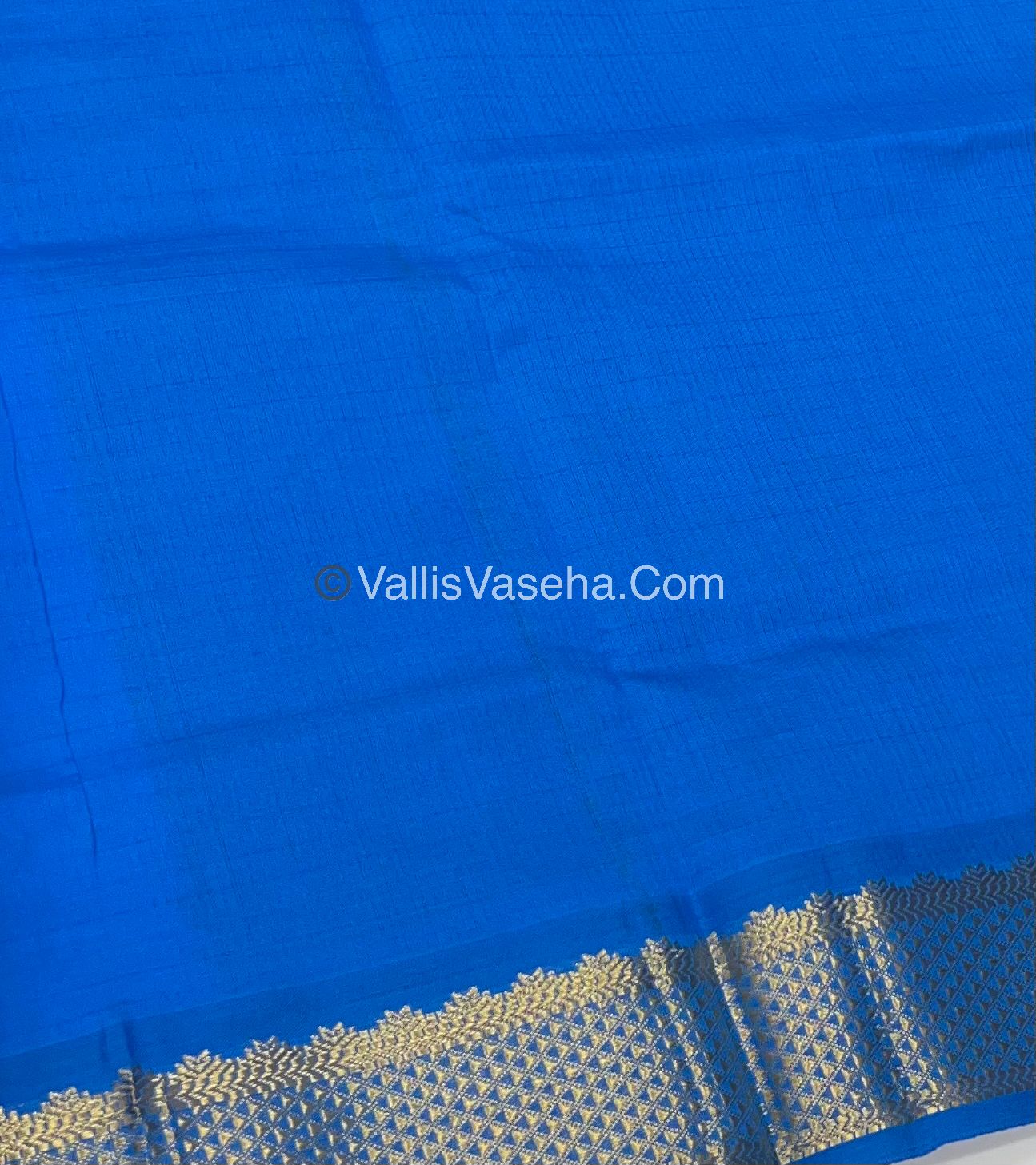 Semi Silk Cotton Saree - Maroon With Blue Shade - VVSSC004