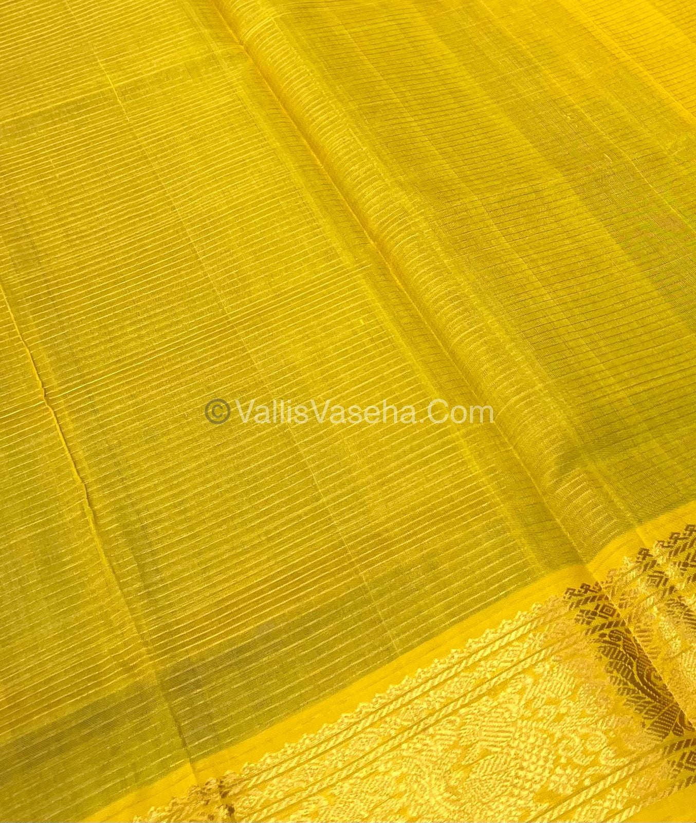 Pure Silk Cotton Sarees - Vairavoosi Lines - Blue & Yellow- VVPSC005