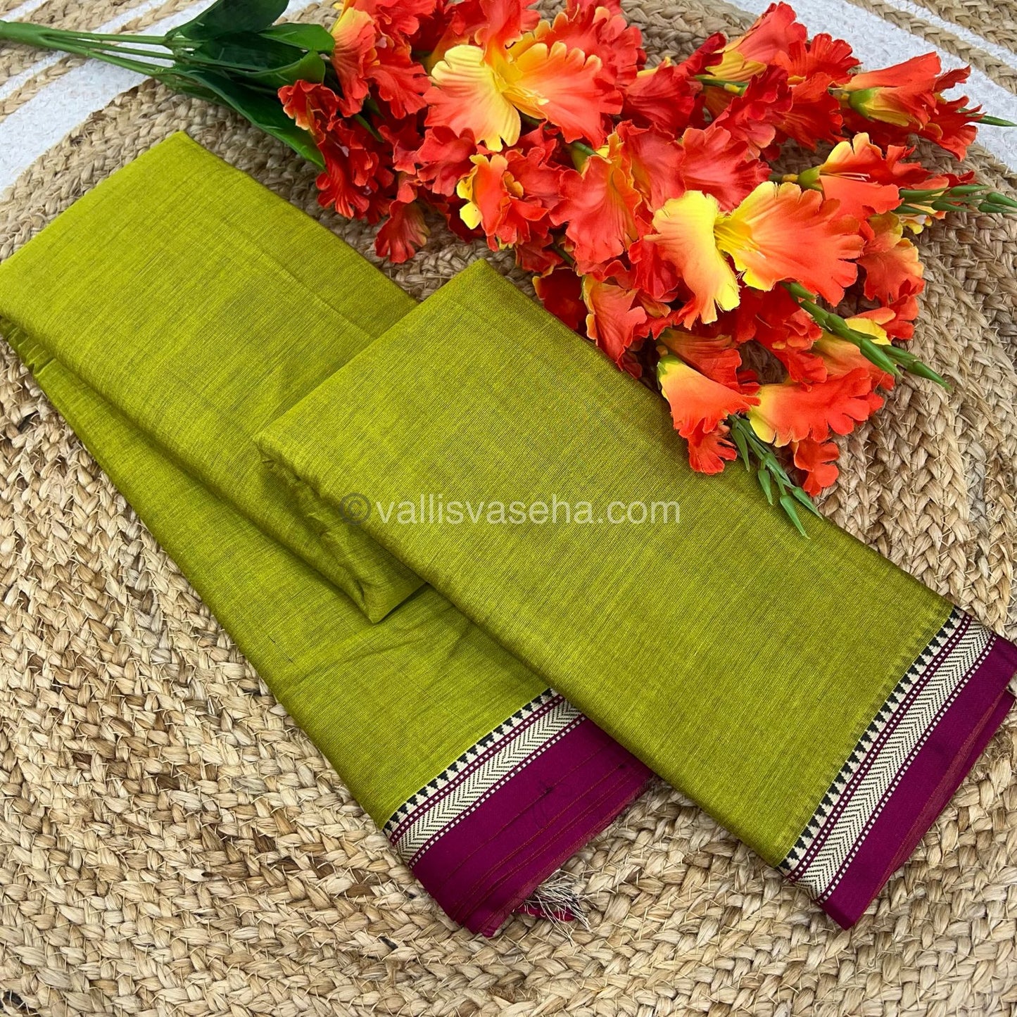Narayanapet Mercerised Cotton Saree - VVNMC001