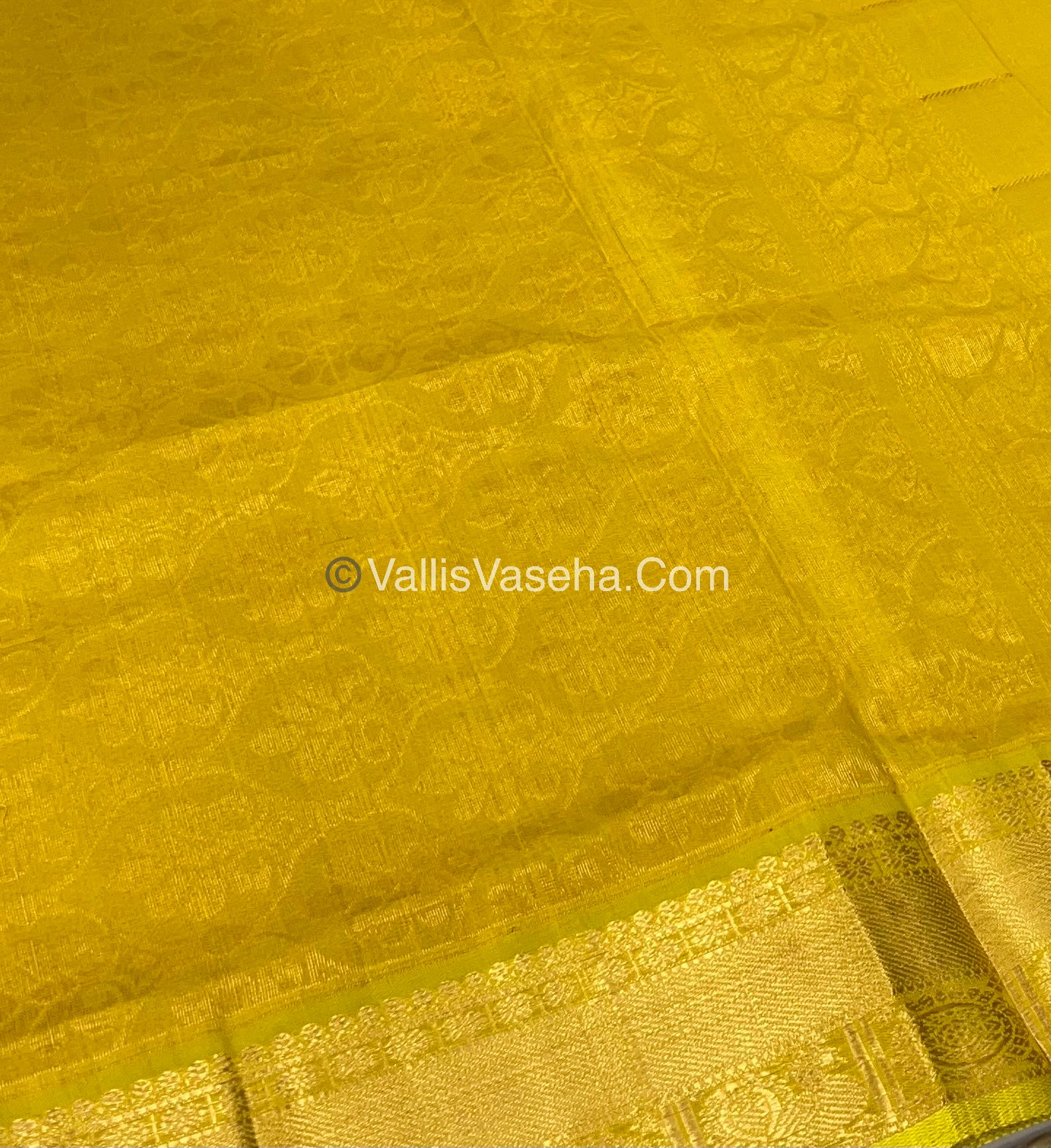 Pure Silk Cotton Saree - Mayil & Chakkaram Design - Pink With Yellow - VVMC001