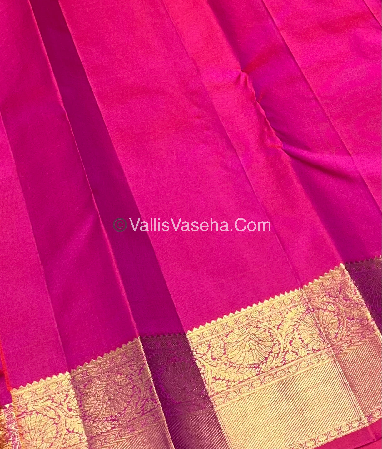 Pure Kanchipuram Silk Saree - Vaira Voosi design - Pink shade - VVPS014