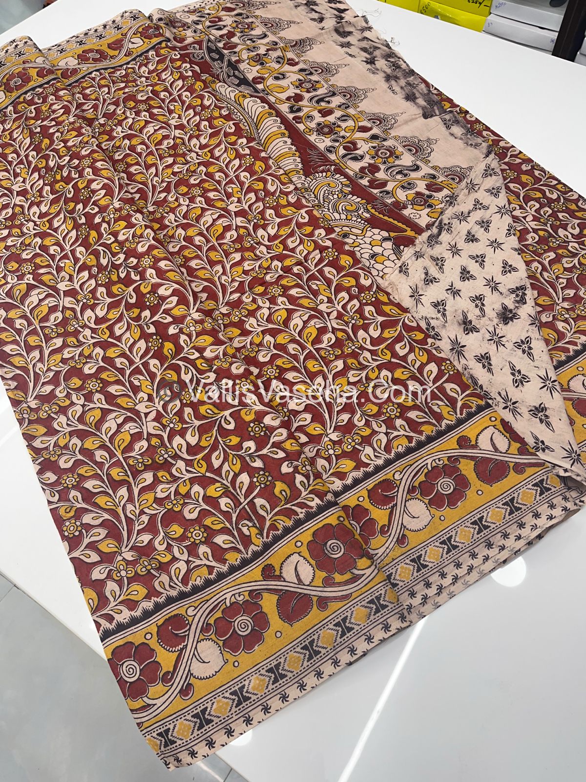 Pure Kalamkari Cotton Saree - VVPKC001