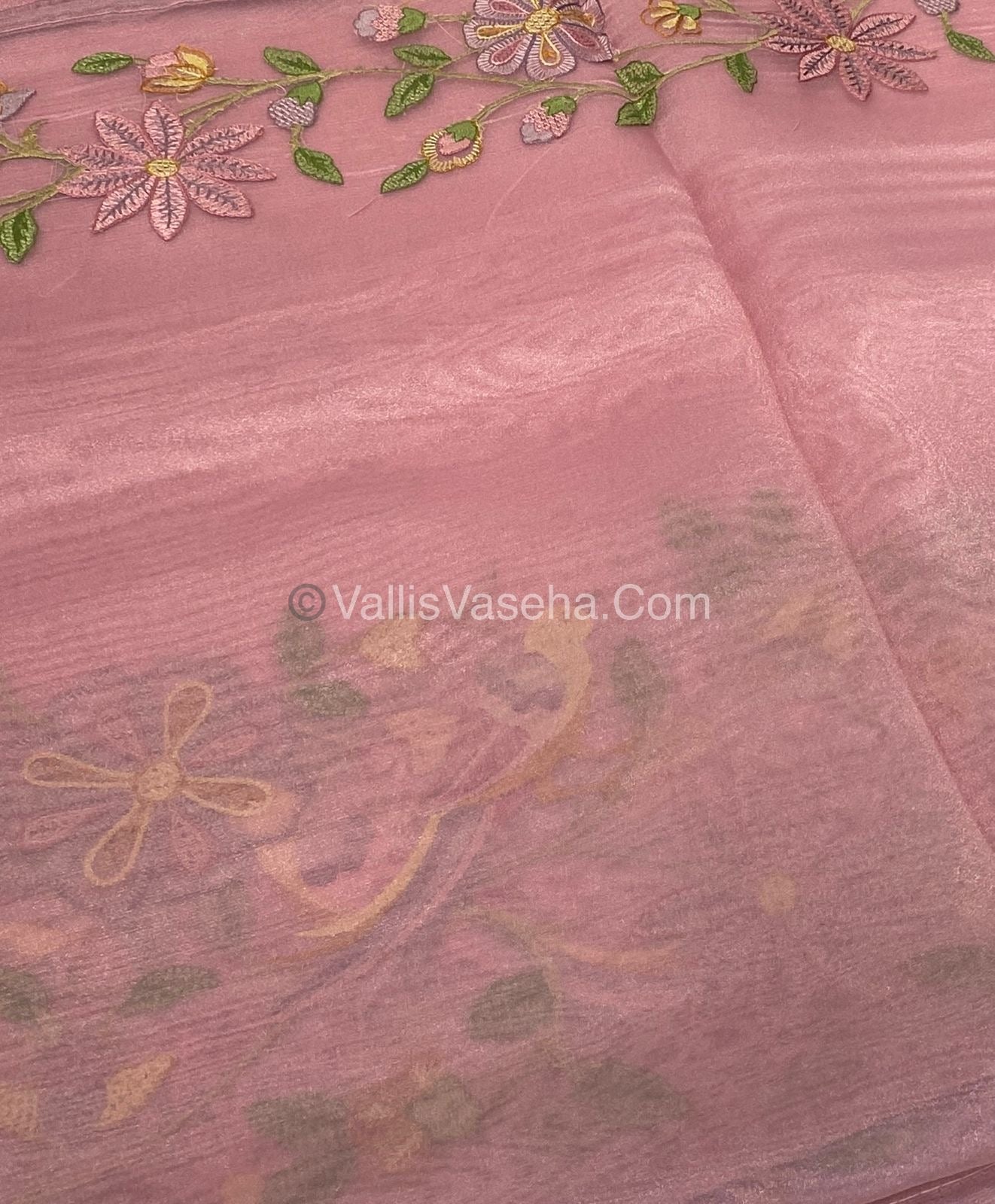Organza Saree - Embroidery - VVDS001