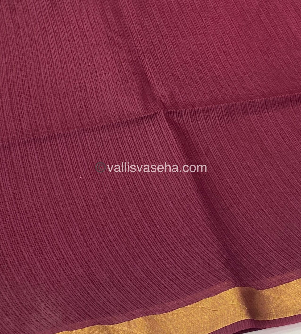 Light Weight Kota Saree - Maroon Shade - VVKS001