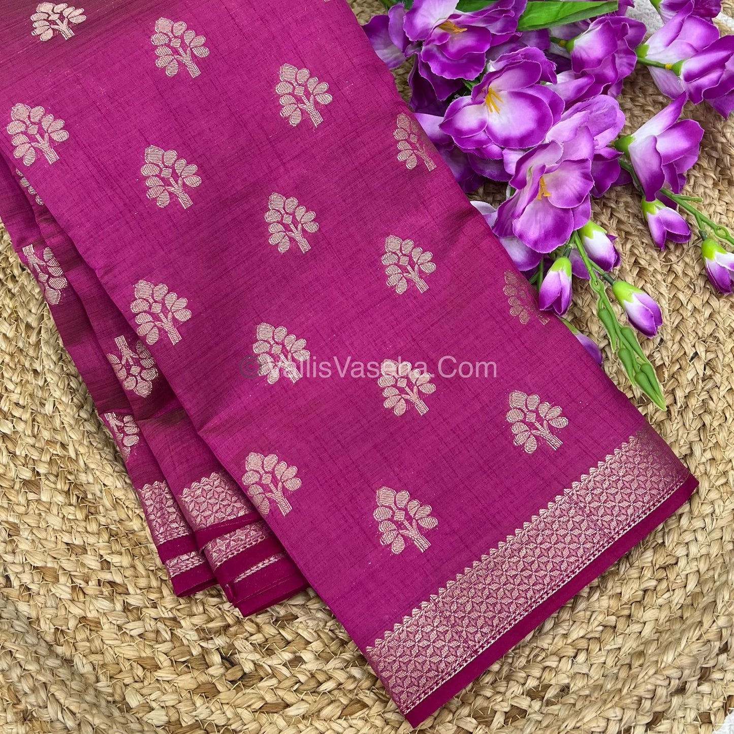 Semi Tussar Silk Saree - Pink Shade - VVSTS009