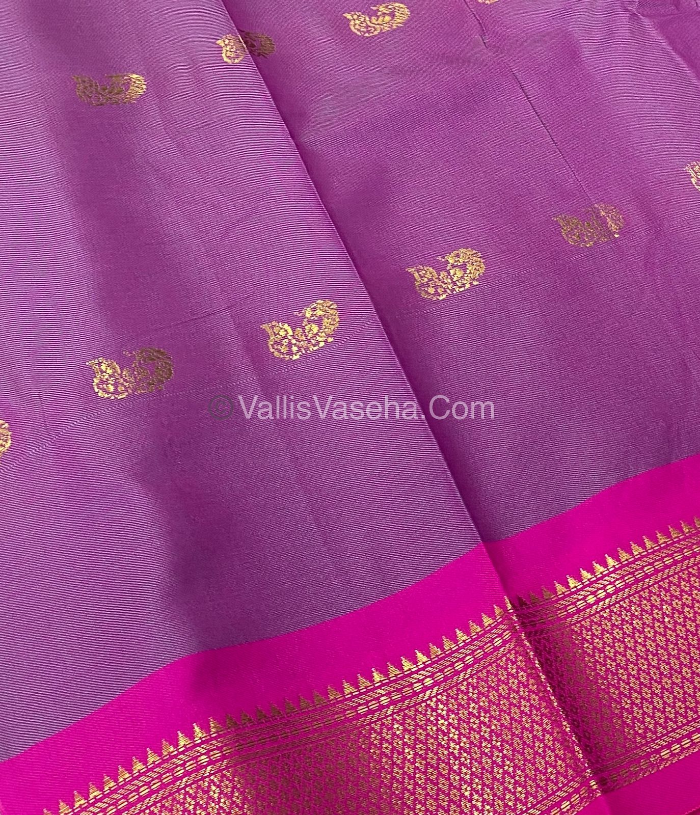 Semi Silk - Blue with Pink Combo - VVSS001