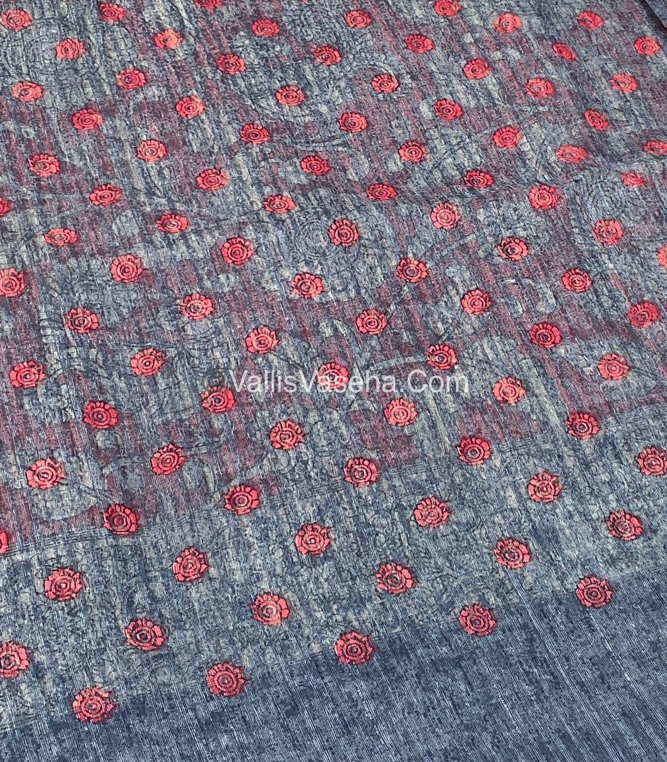 Jute Mixed Cotton Saree | VVJCS001