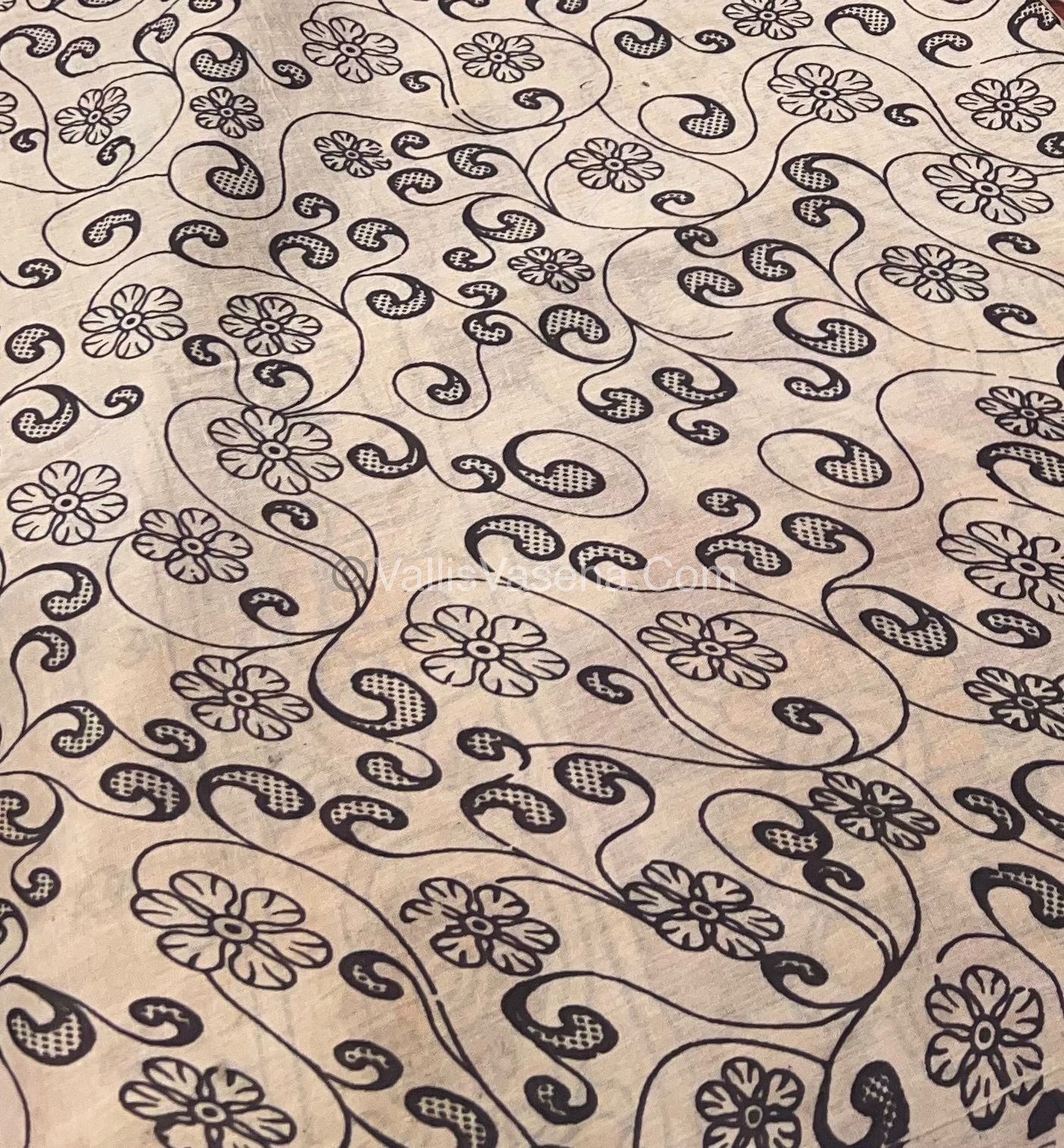 Pure Kalamkari Cotton Saree - VVPKC002