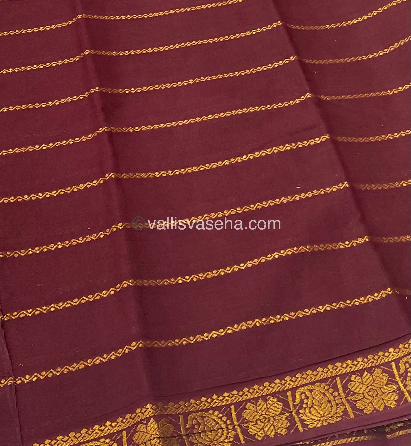 Sungudi Cotton Saree | Velthari Design - Yellow with Maroon Shade - VVSCV001
