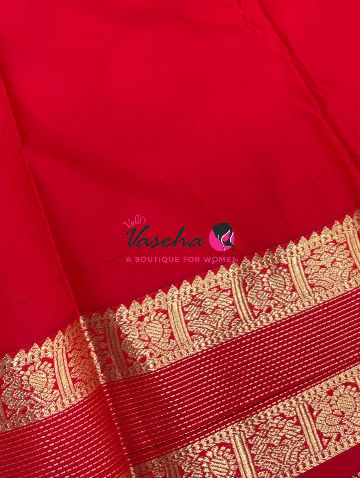 Semi Kanchi Silk - Brown & Red - VVSKS007