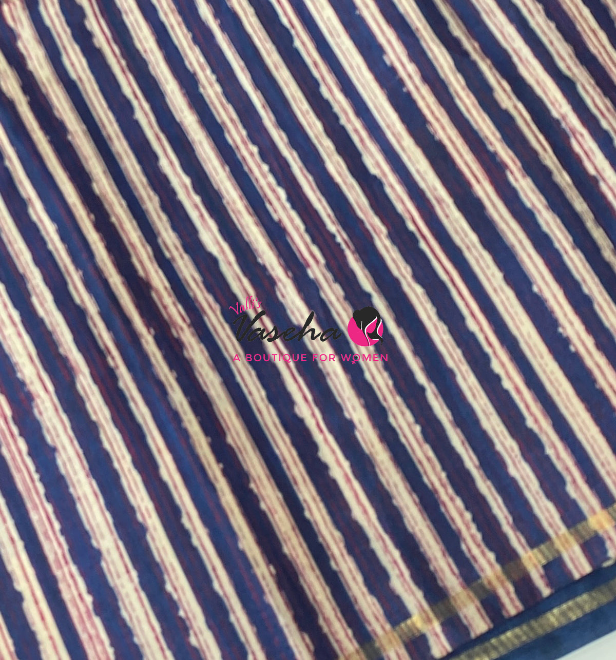 Semi Matka Tussar Saree - Pichwai Design - VVSMT003