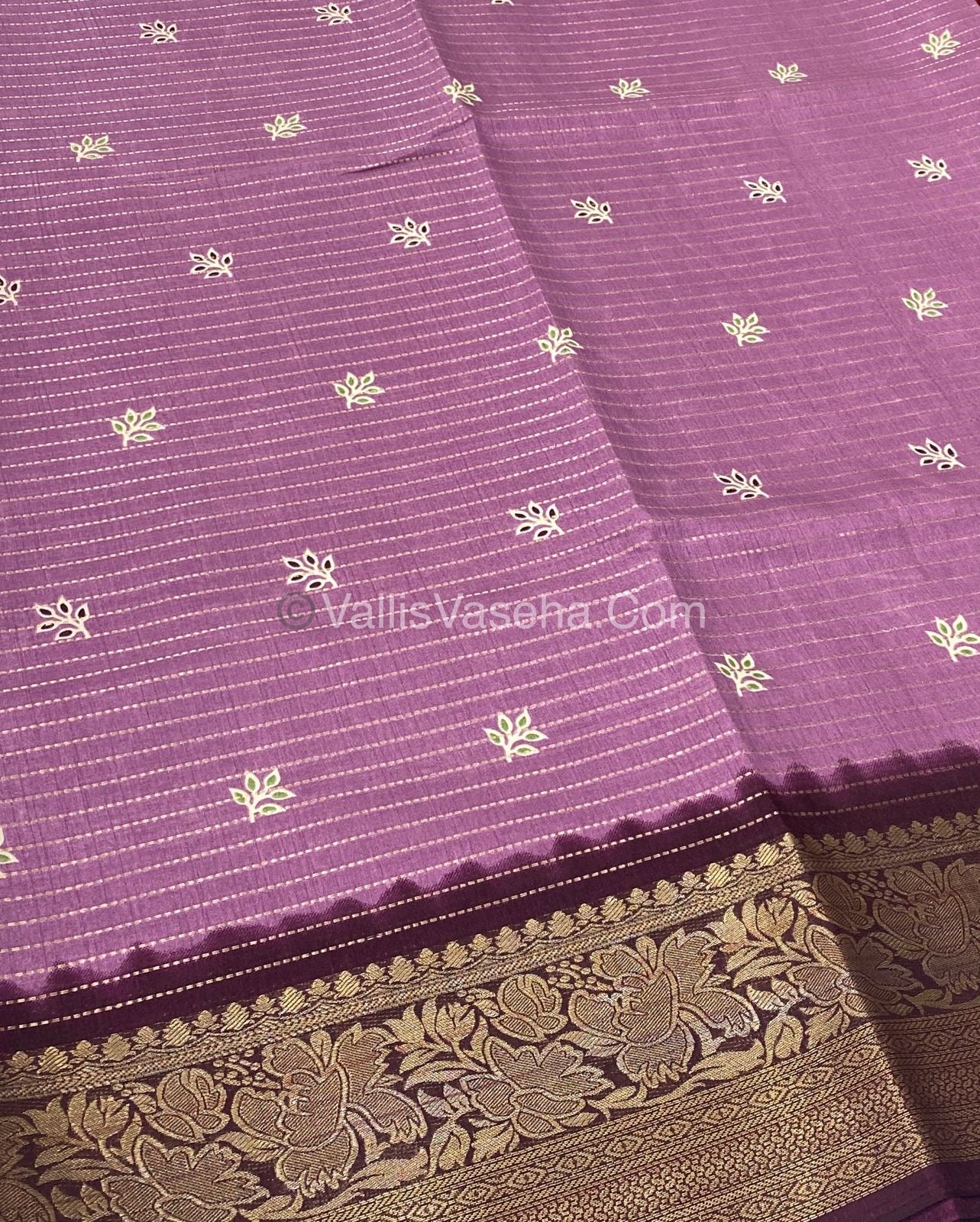 Semi Binny Silk - Vaira Voosi Design and Leaf prints - VVSDS005