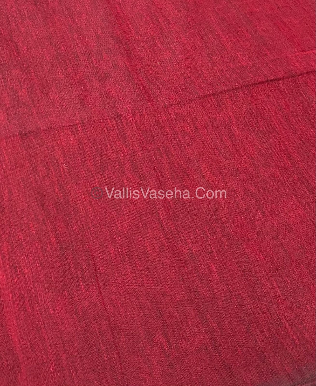 Khadi Cotton Sarees with Kalamkari Blouse - VVKCK001