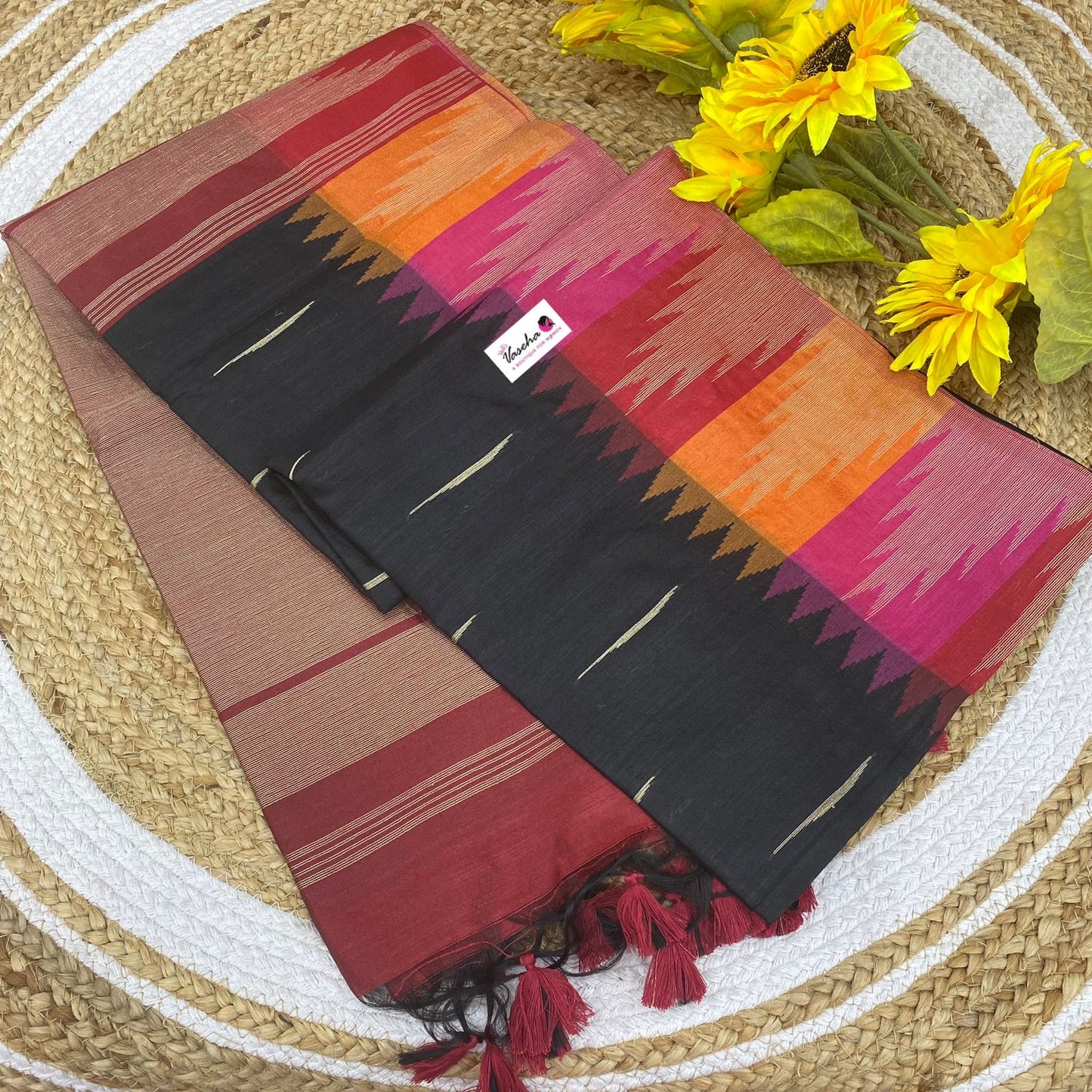 Semi Raw Silk - Black Shade - VVRS002k