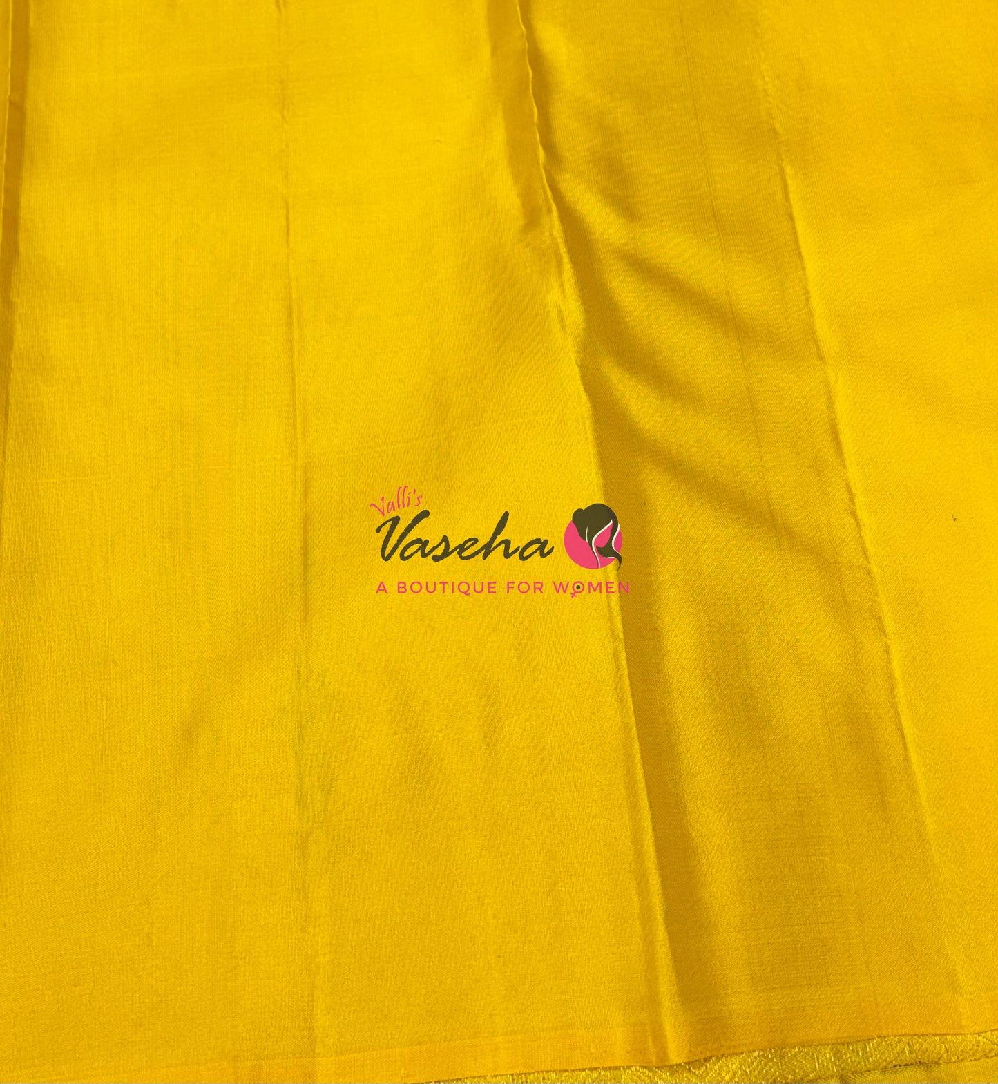 Pure Kanchipuram Silk Saree - Border Less - Dark Purple with Yellow Combo - VVPS043