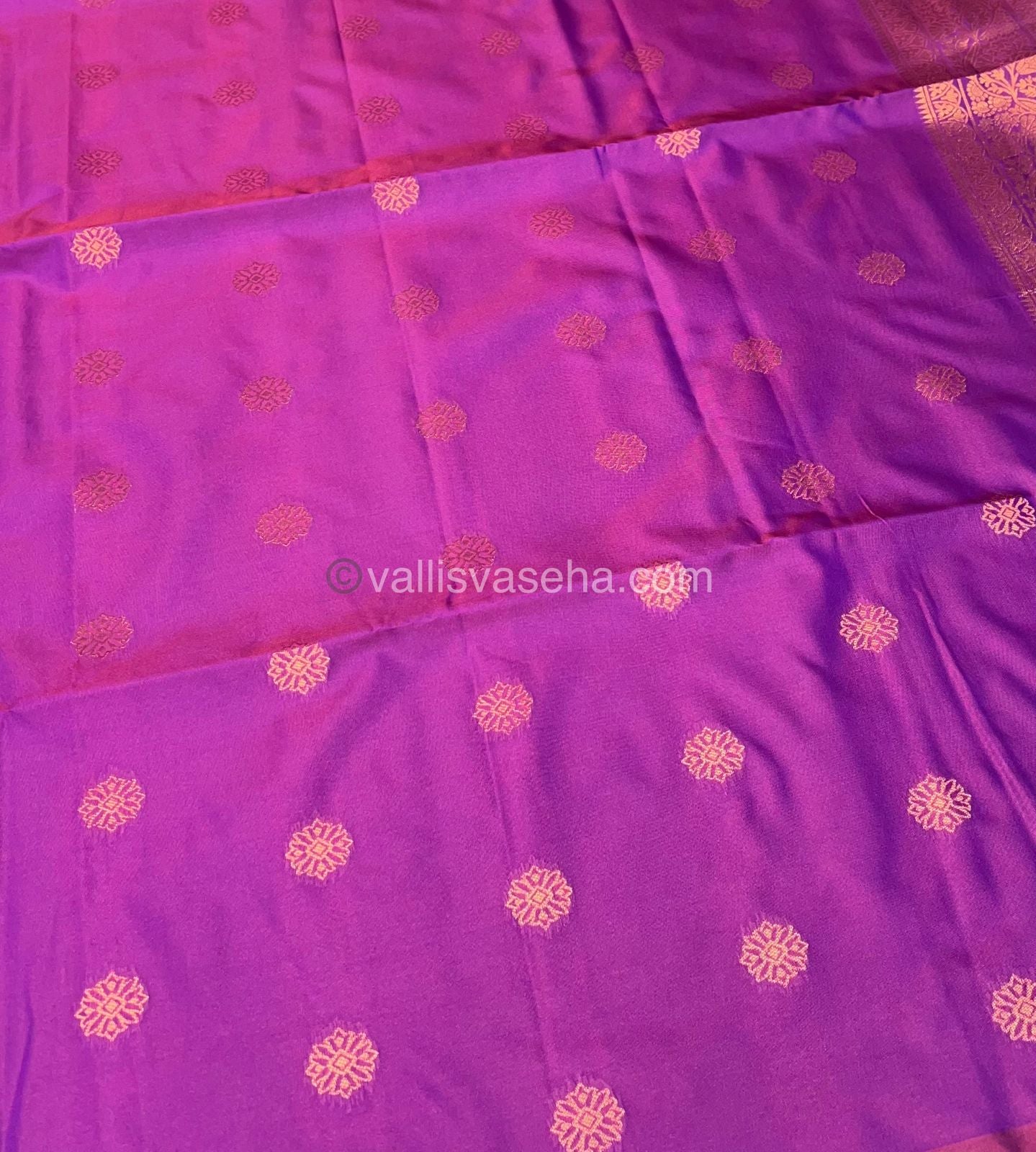 Semi Soft Silk - Border less - Purple Shade -VVSSS007