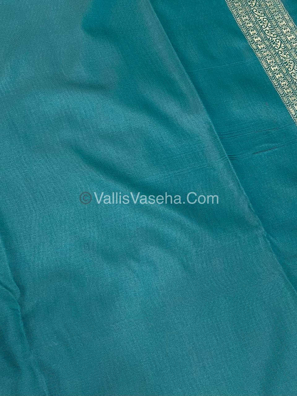 Semi Soft Silk - Border less - Ramar Blue Shade -VVSSS034