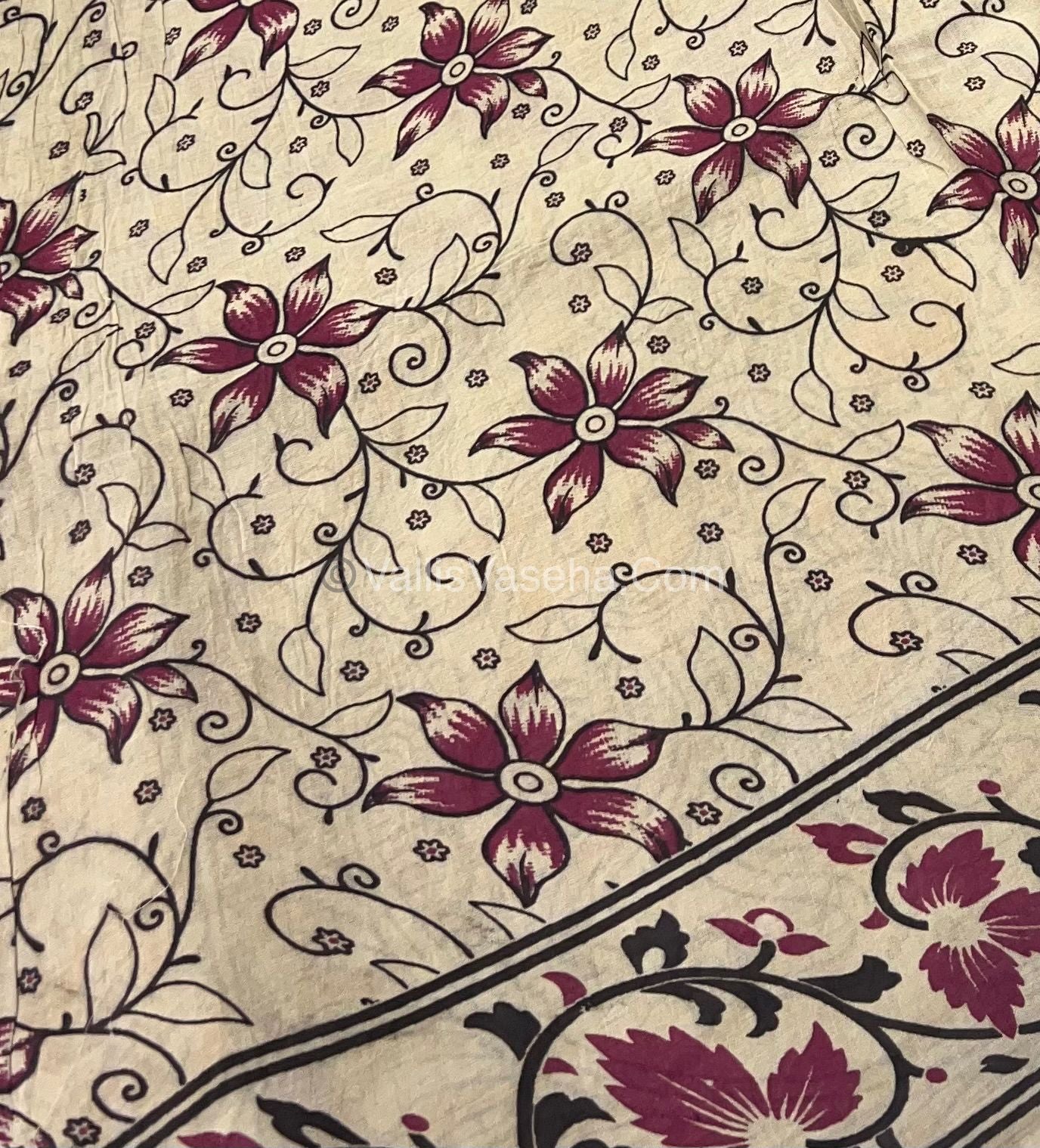 Pure Kalamkari Cotton Saree - VVPKC002