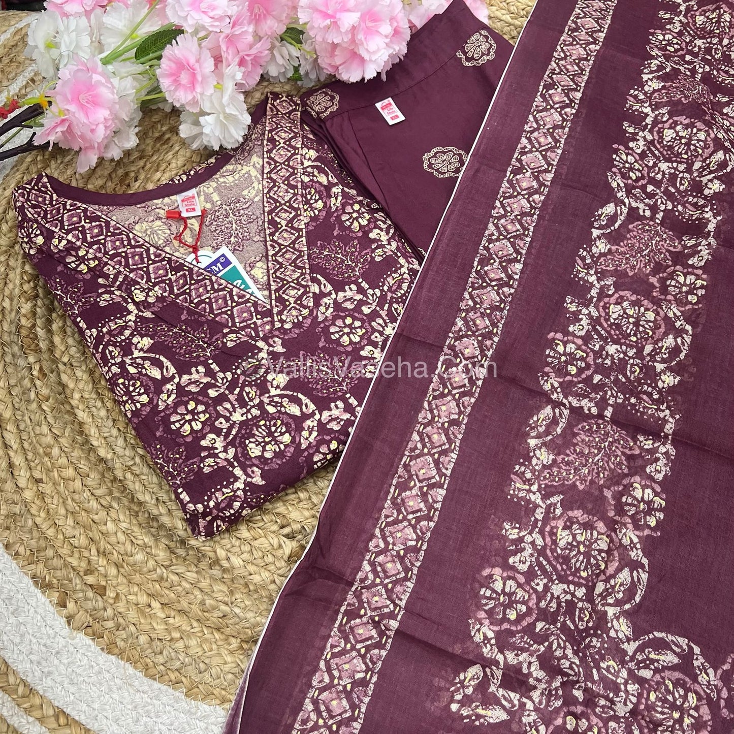 Ready Made - Salwar, Kameez & Duppatta(3pc) - Batik Printed - VVRBS006