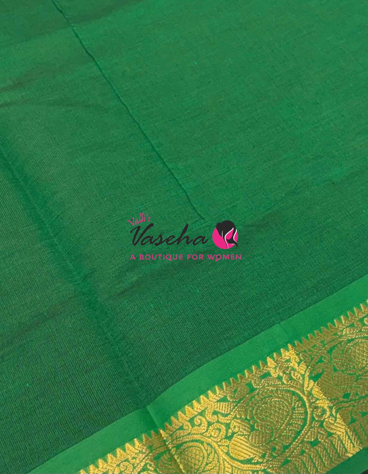 Semi Silk Cotton Saree - Small Round with Zari Butta - VVSSC014