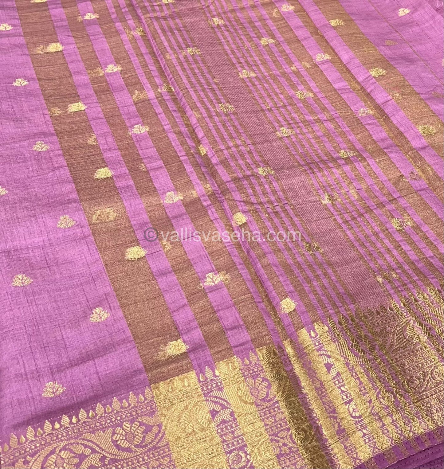Semi Tussar Silk Saree - Light Onion Pink Shade - VVSTS008