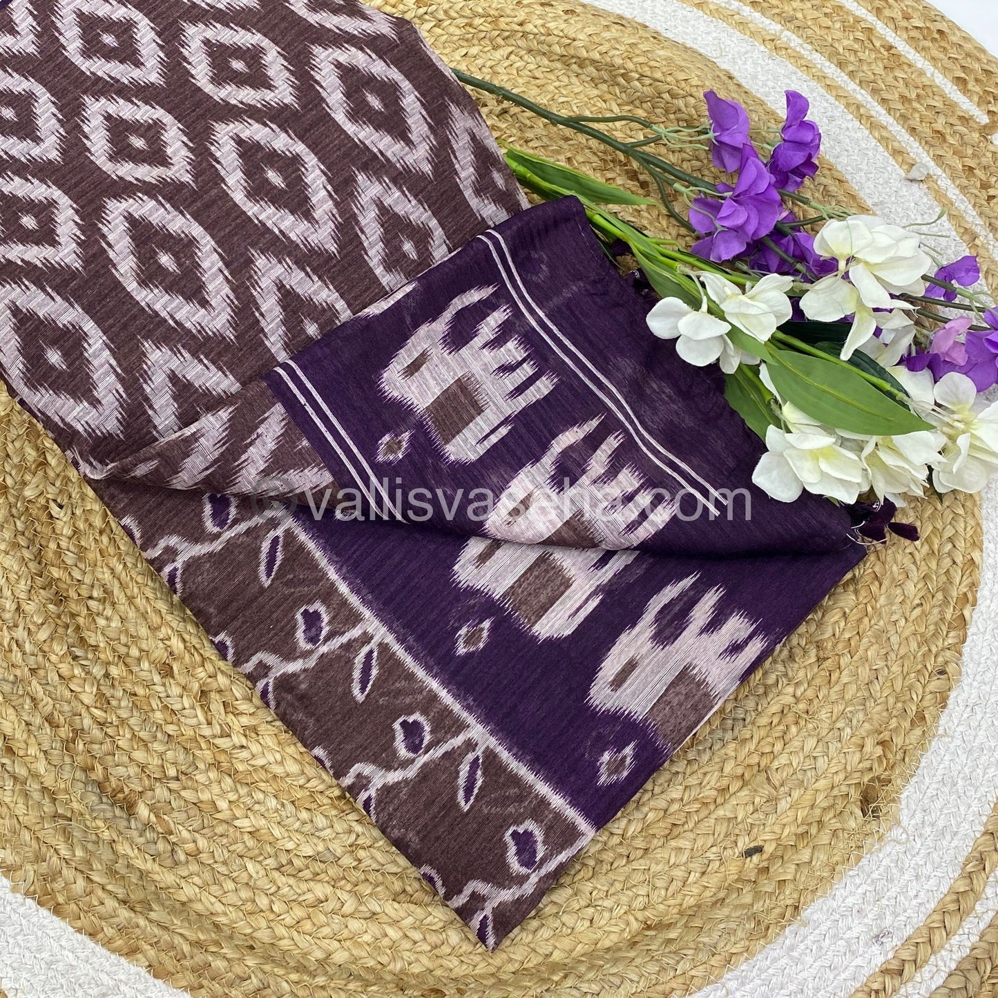 Jute Mixed Cotton Saree | VVJCS001